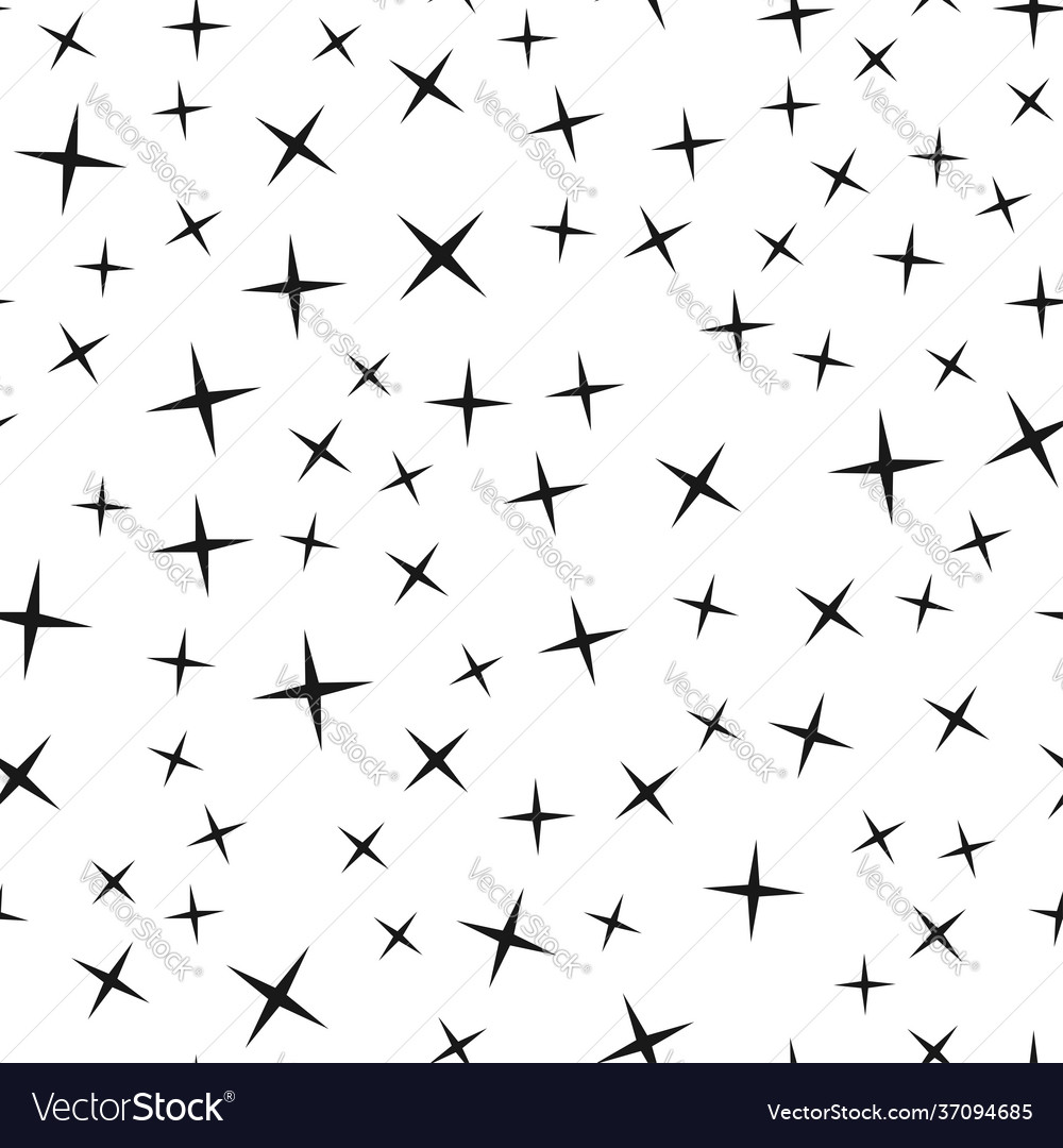 Random star shape pattern background seamlessly vector image Random star shape pattern background seamlessly