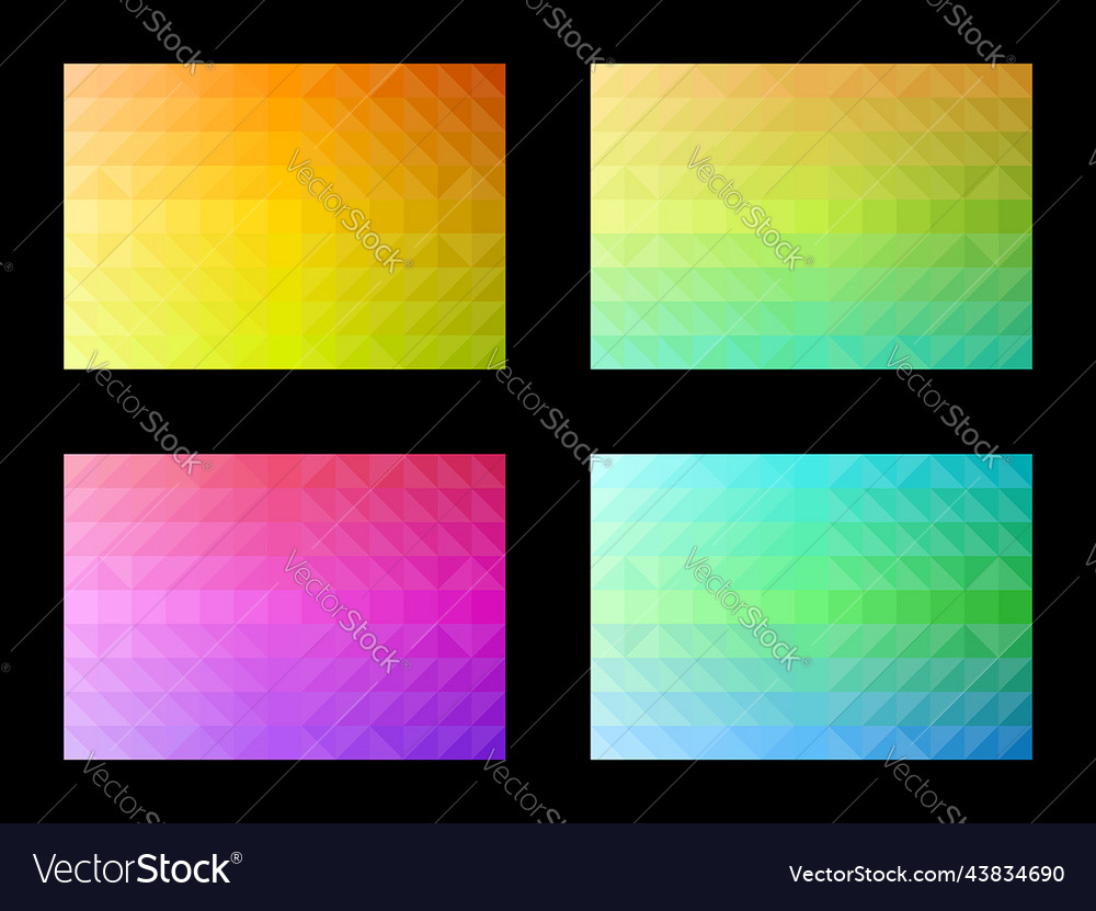 Abstract pattern set geometry colorful background vector image Abstract pattern set geometry colorful background