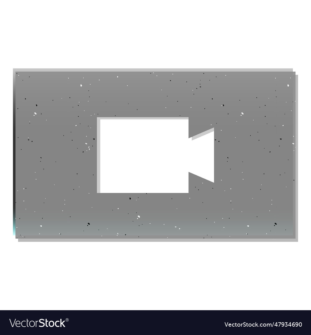 Camera on button rectangle icon