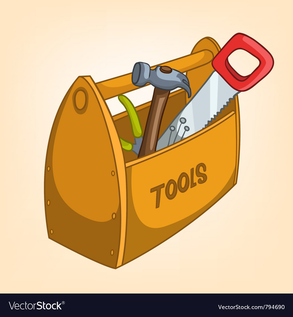 Download Cartoon tool box Royalty Free Vector Image - VectorStock