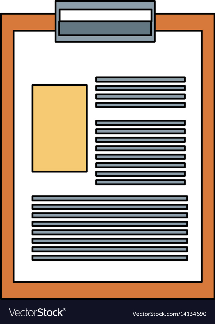 Clipboard with document icon image