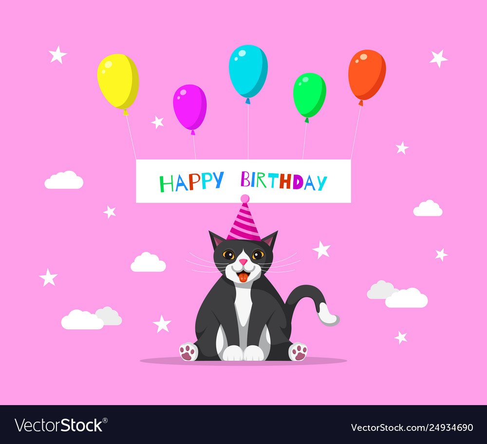 Happy birthday greeting card Royalty Free Vector Image