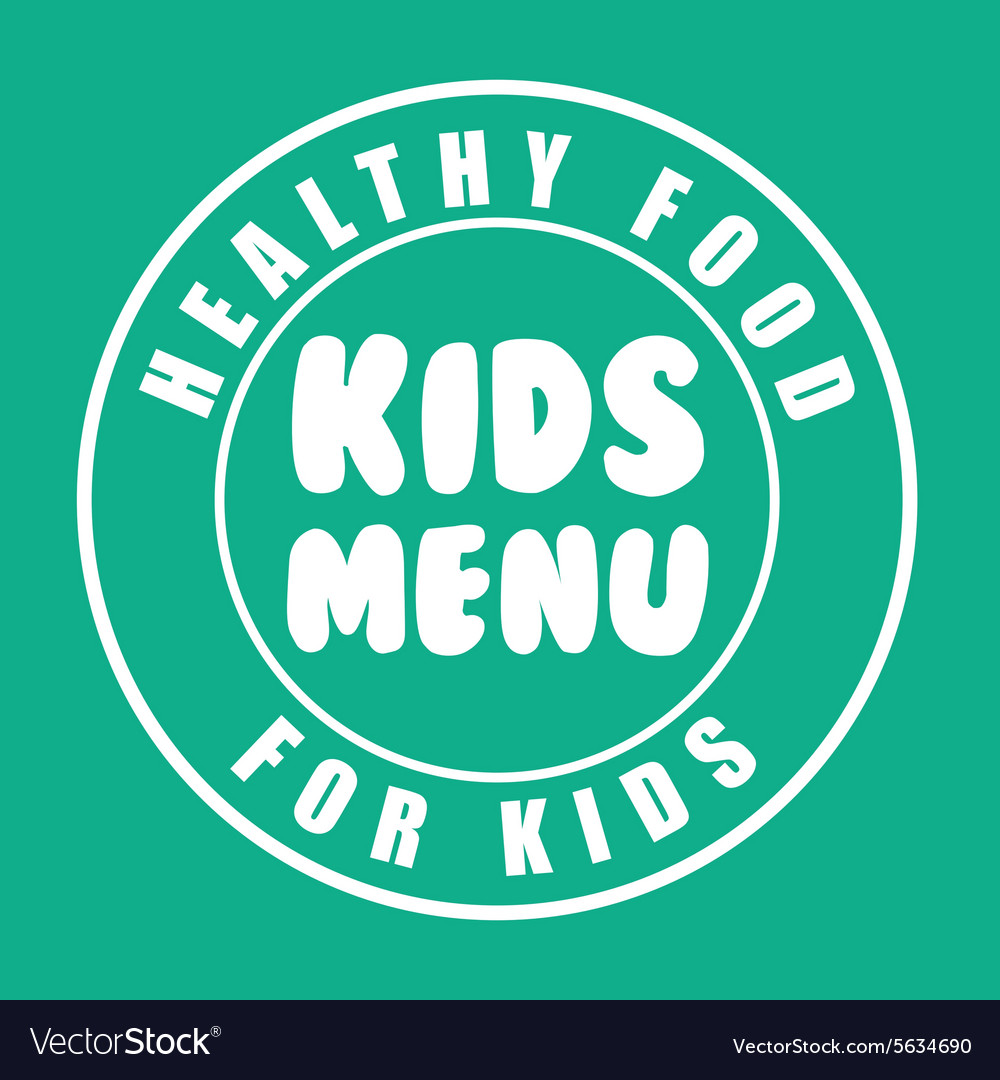 Kids menu design