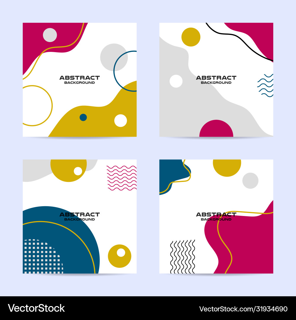 Set shape creative backgrounds design Royalty Free Vector