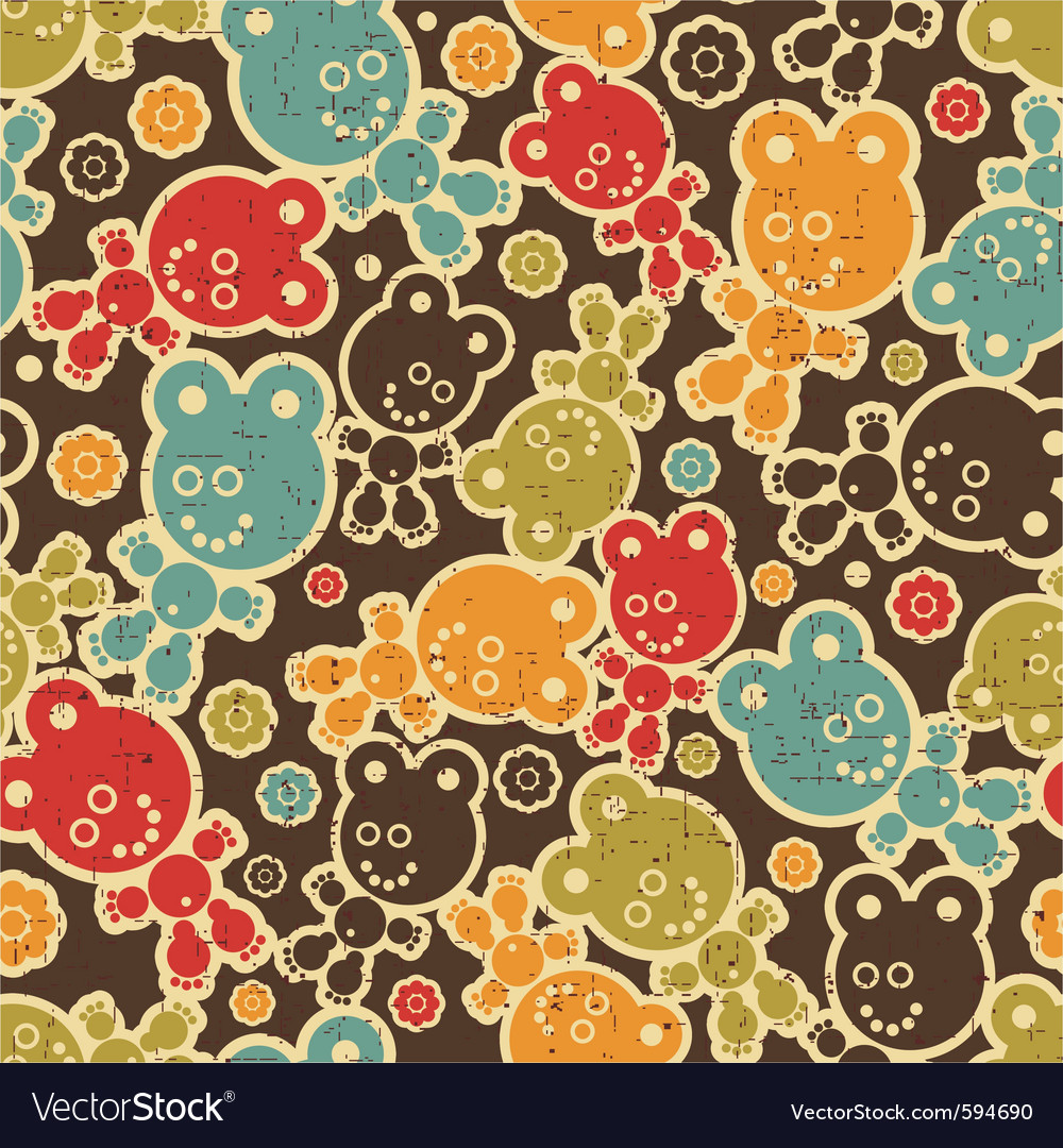 teddy bear background royalty free vector image