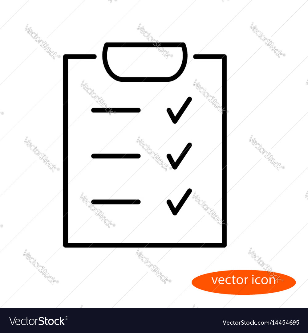 A simple linear image of the checklist
