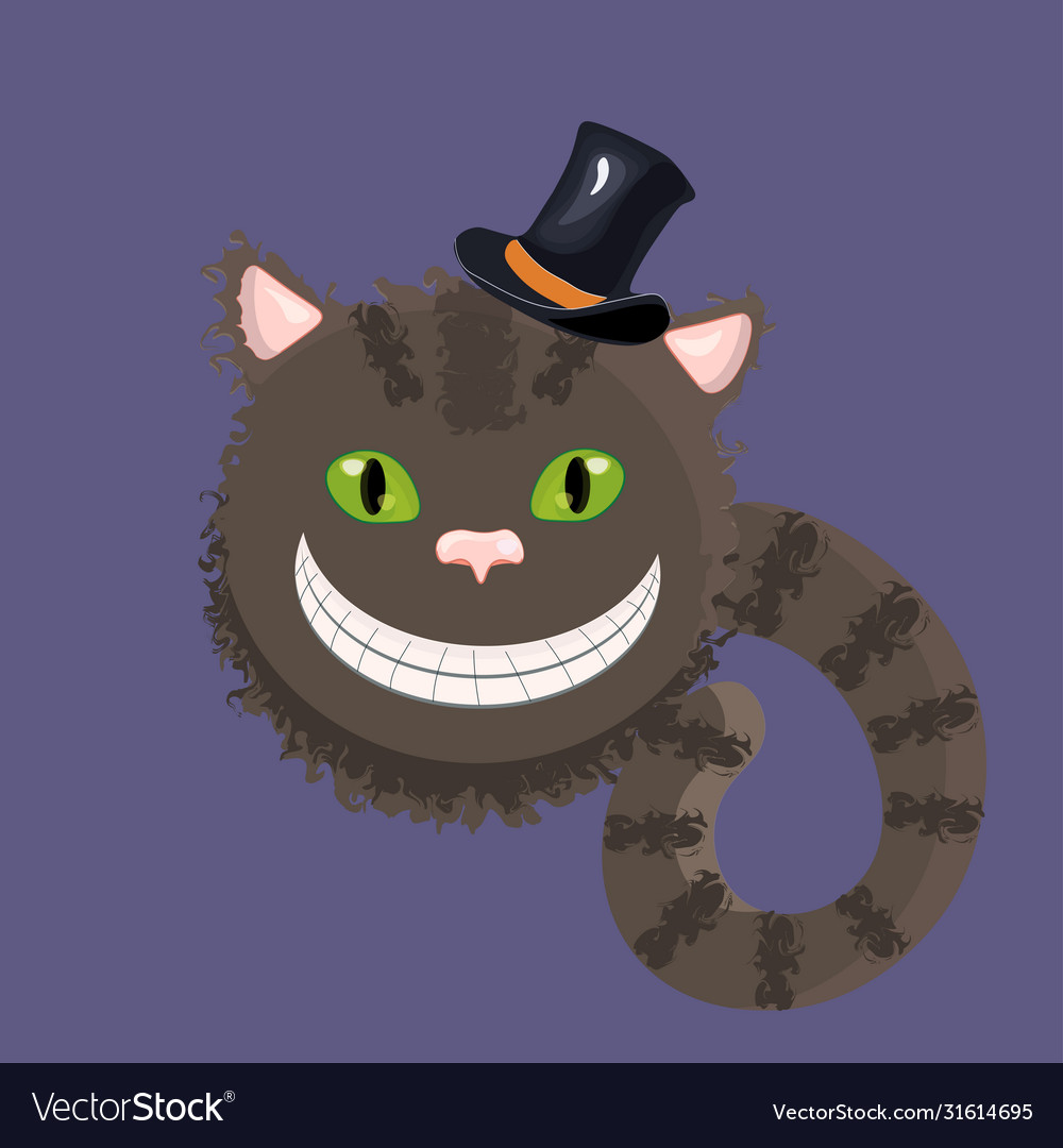 Cheshire cat form alice in wonderland wearing