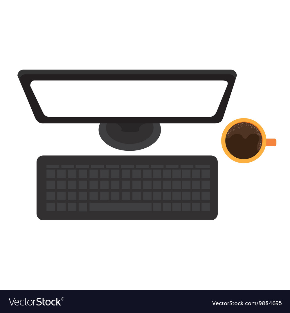 Computer desktop isolated icon design