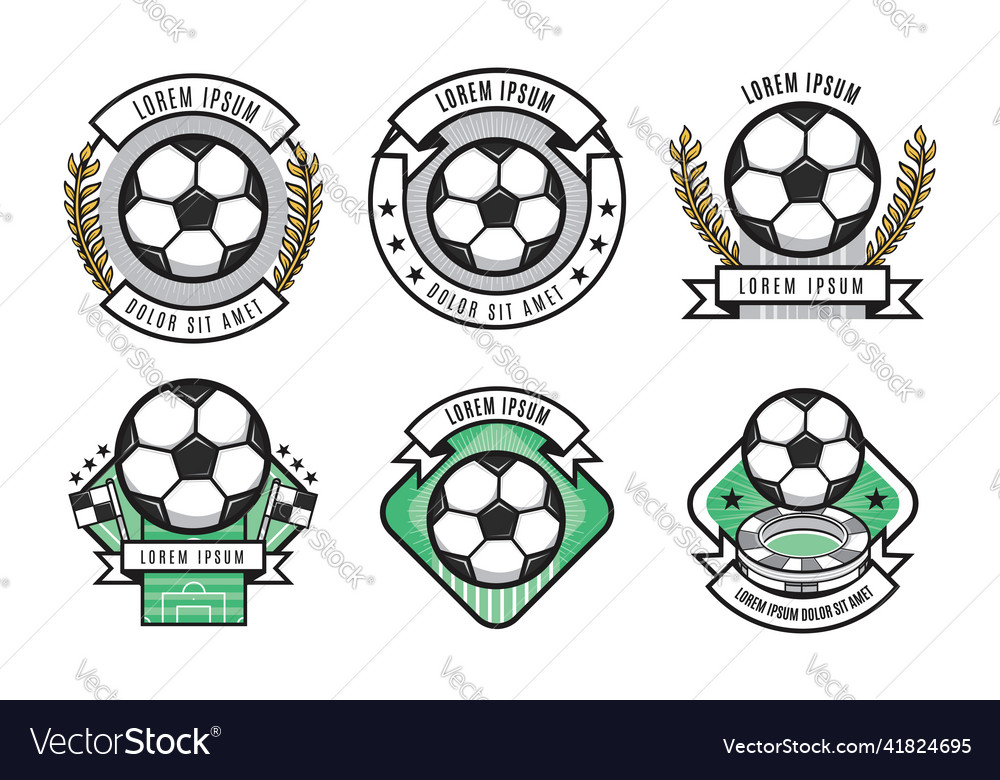 Fußball Sport Logo Badge Set