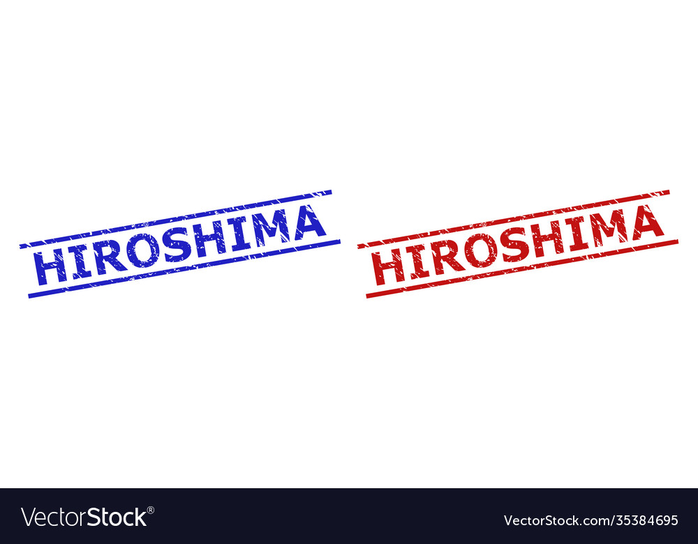 Hiroshima stamp seals with distress surface