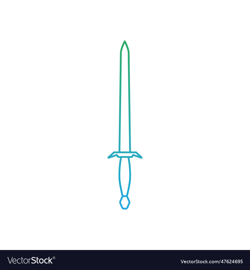 Isolated sword weapon medieval icon Royalty Free Vector