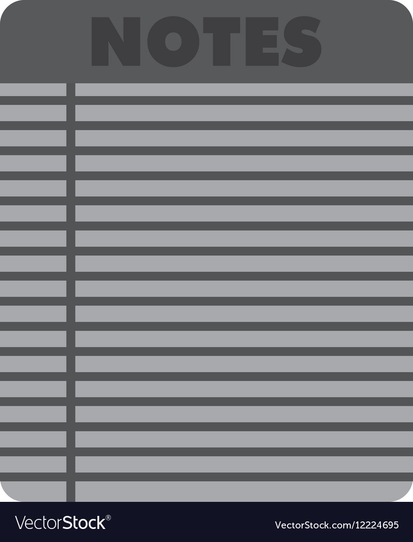 Lined notepad icon image