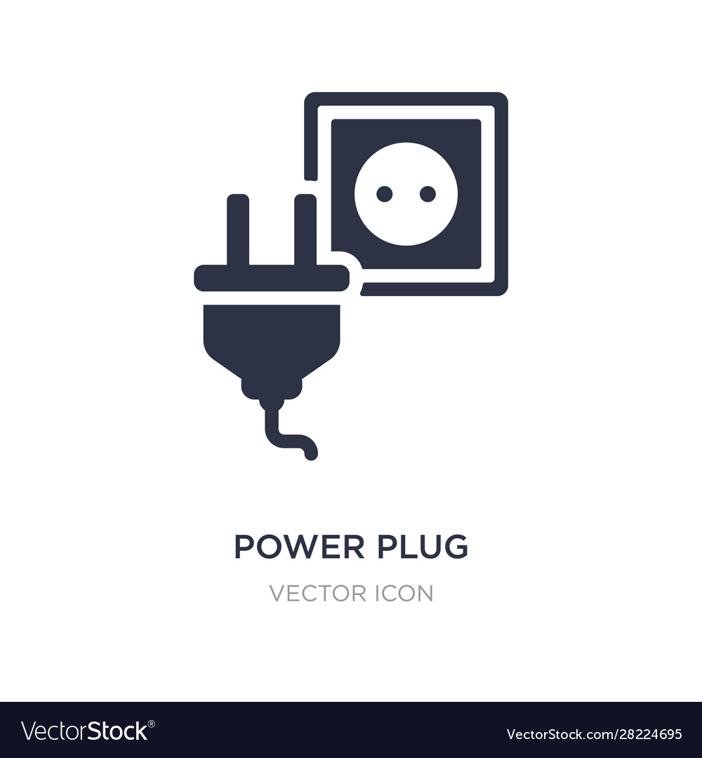 Power plug icon on white background simple Vector Image