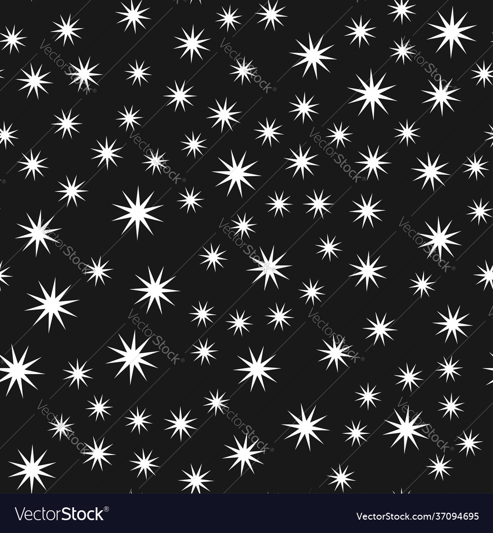 Random star shape pattern background seamlessly vector image Random star shape pattern background seamlessly