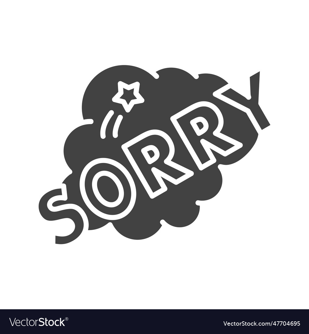 Sorry icon image Royalty Free Vector Image - VectorStock