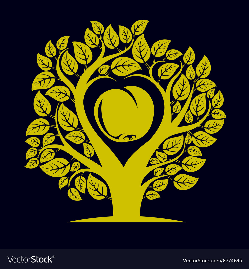Tree with branches in the shape of heart