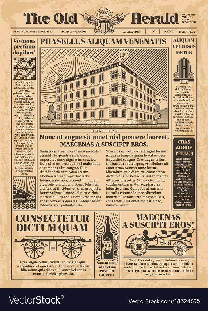 old newspaper template adobe indesign free