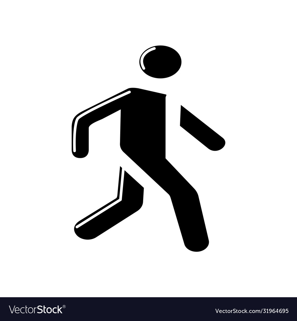 Walking man iconflat icon for apps and websites Vector Image