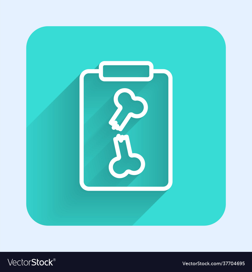 White line x-ray shots icon isolated with long Vector Image