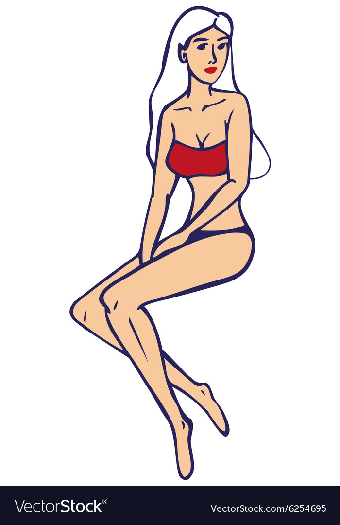 Woman in a swimsuit