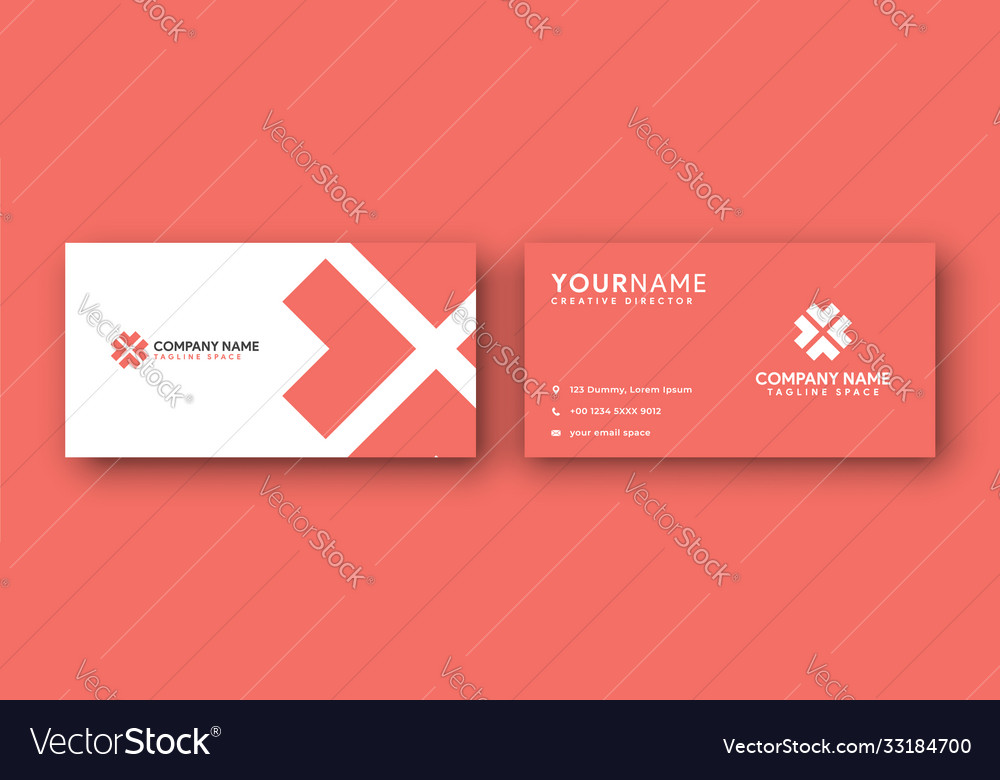 Business card design clean and modern style