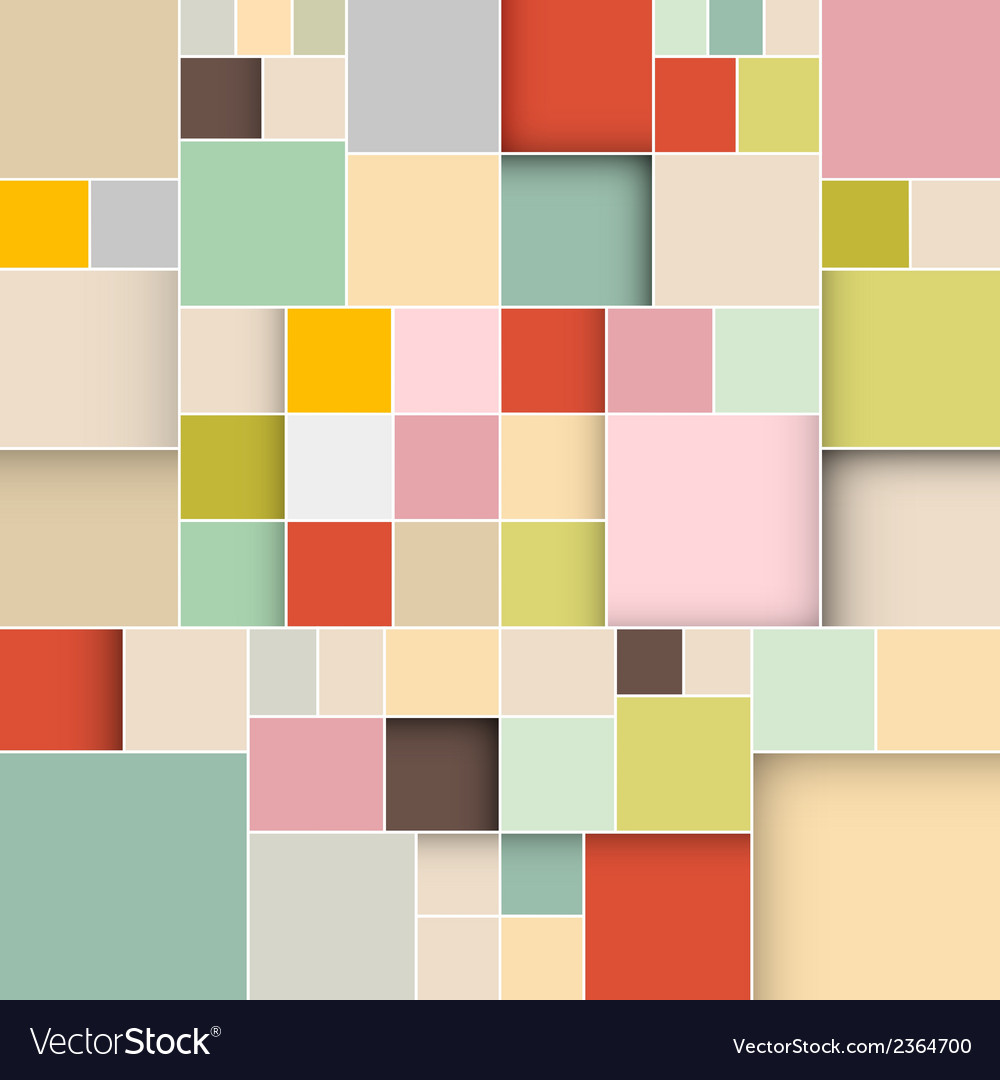 Bunte quadratische Retro Papier Hintergrund