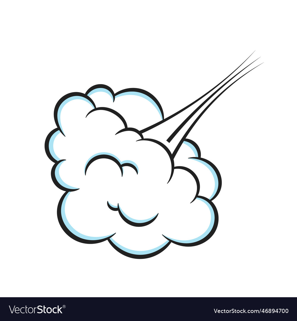 Fart smoke smelling cloud pop art comic book Vector Image