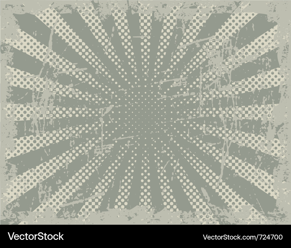Grunge halftone rays Royalty Free Vector Image