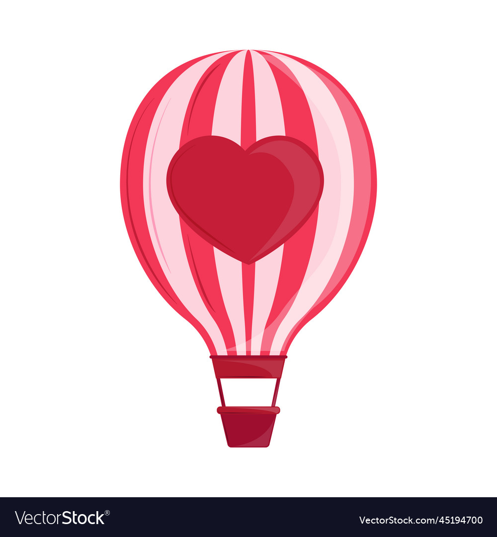 Hot air balloon valentines day Royalty Free Vector Image