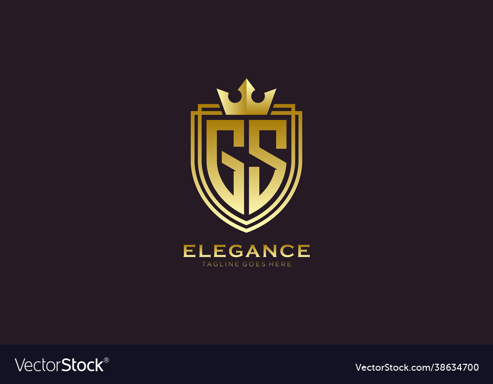 Initial gs elegant luxury monogram logo or badge