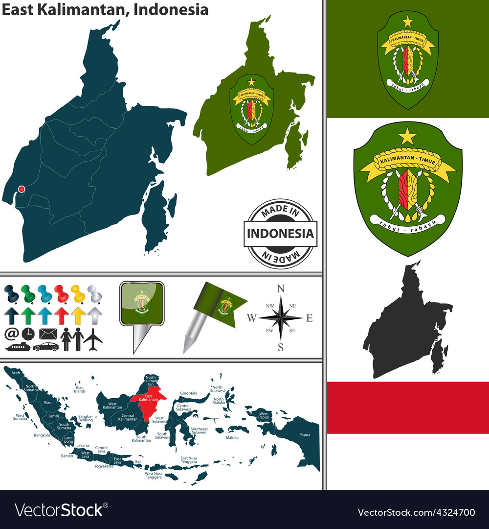 Map of east kalimantan