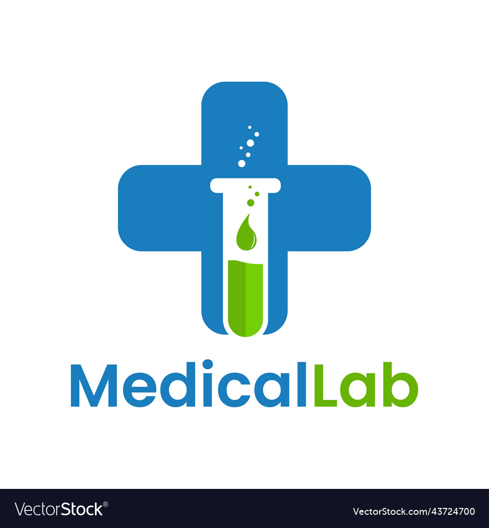 Medical Laboratory Logo Royalty Free Vector Image