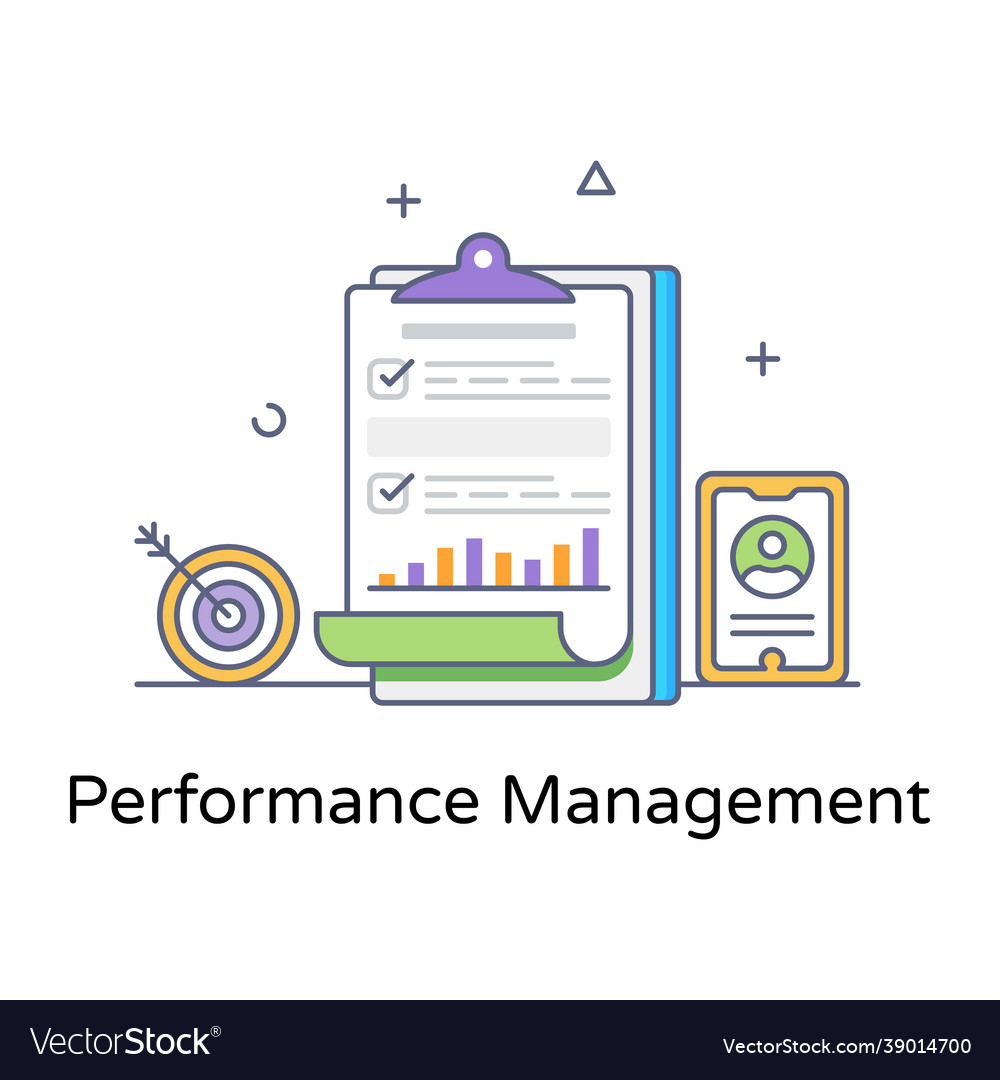 Performance report Royalty Free Vector Image - VectorStock
