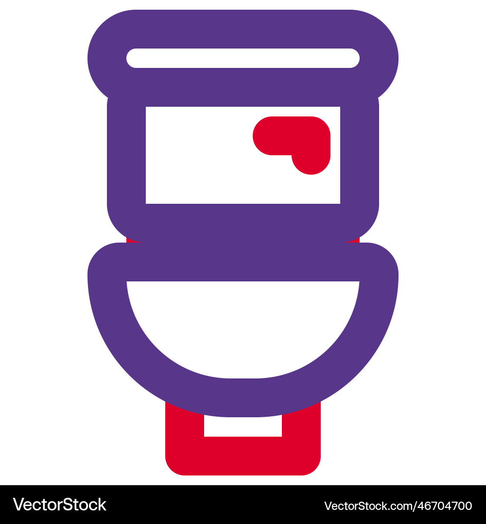 Western toilet or commode with flush feature Vector Image