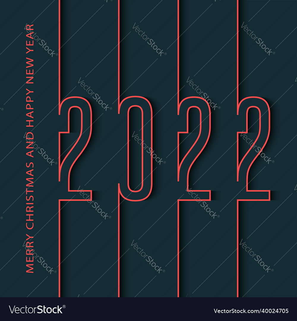 2022 happy new year calendar cover logo number vector image 2022 happy new year calendar cover logo number