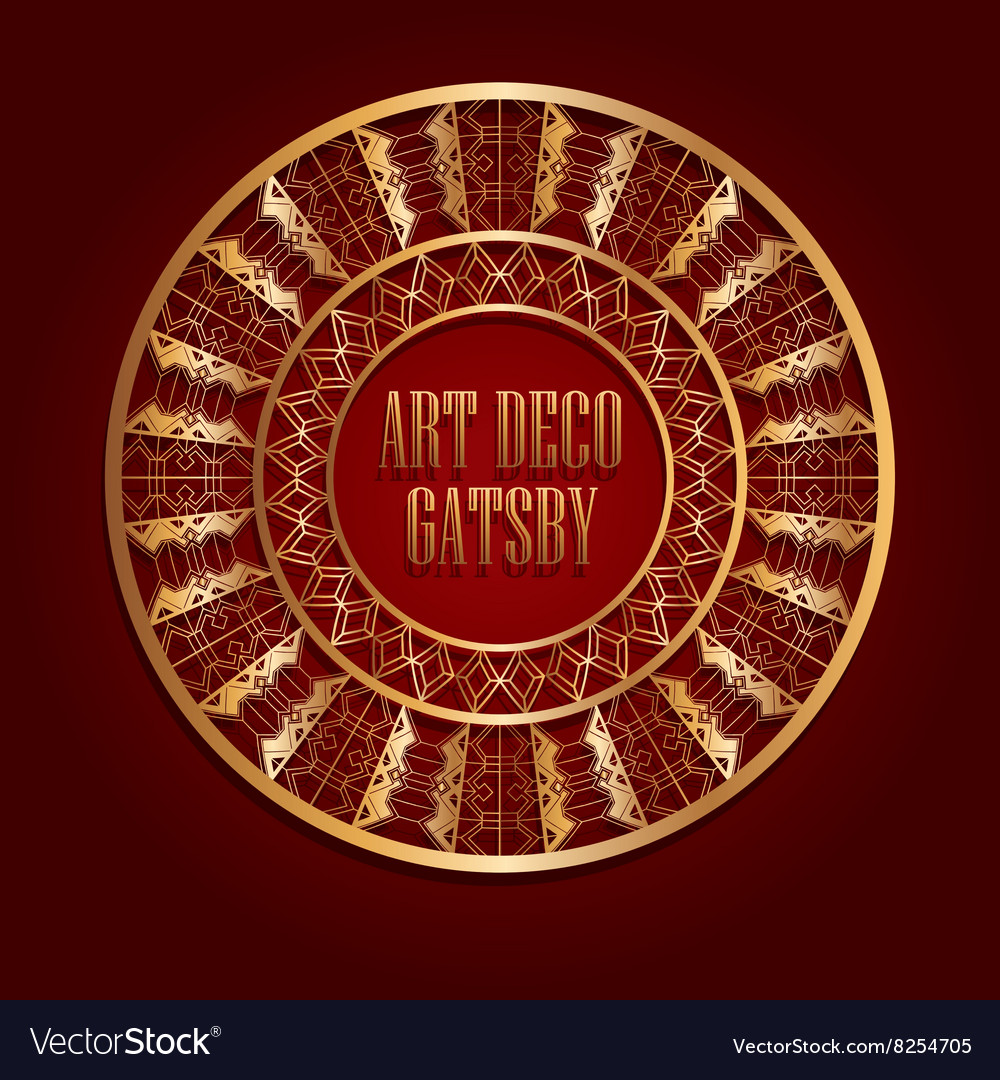 Art deco element gatsby design