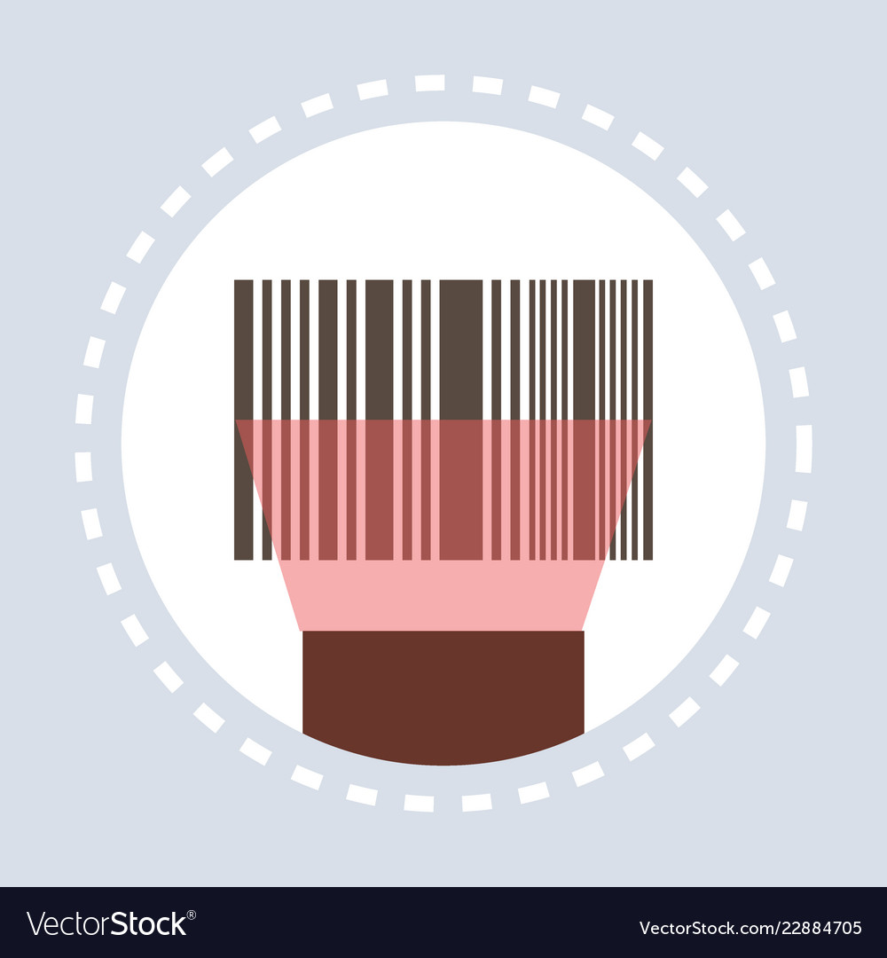 Barcode scanning equipment shopping icon concept vector image Barcode scanning equipment shopping icon concept