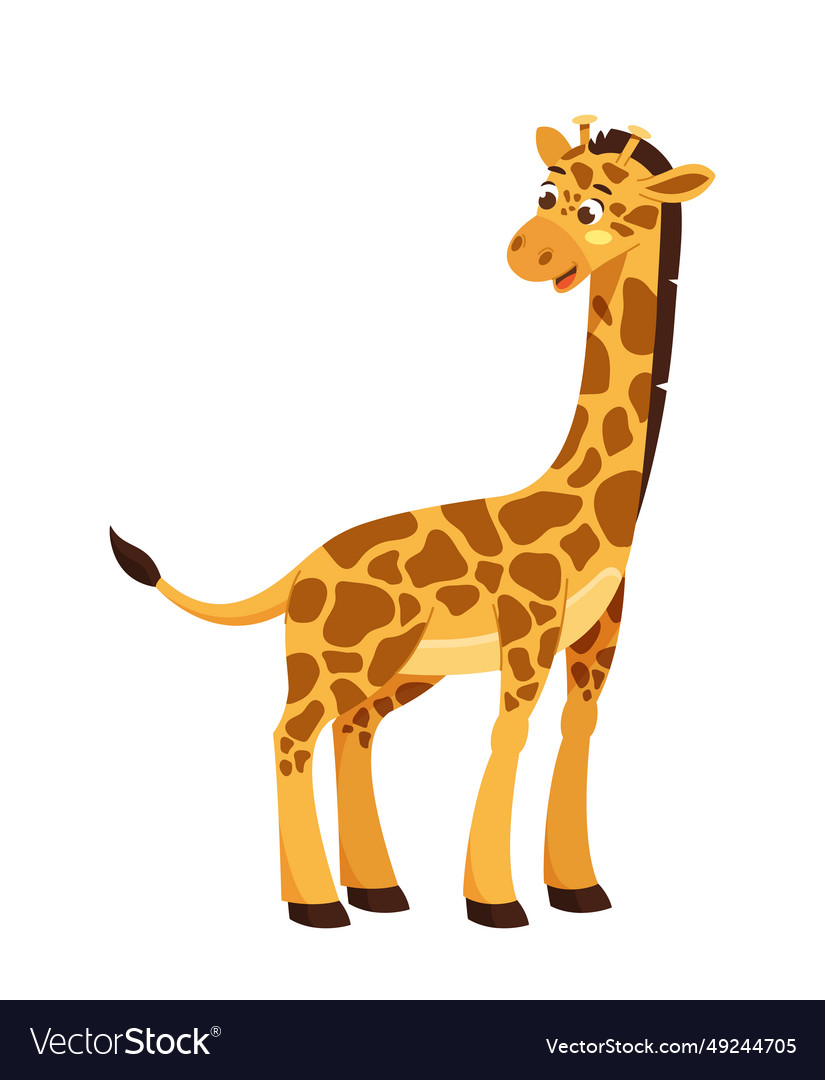 Cute giraffe character Royalty Free Vector Image