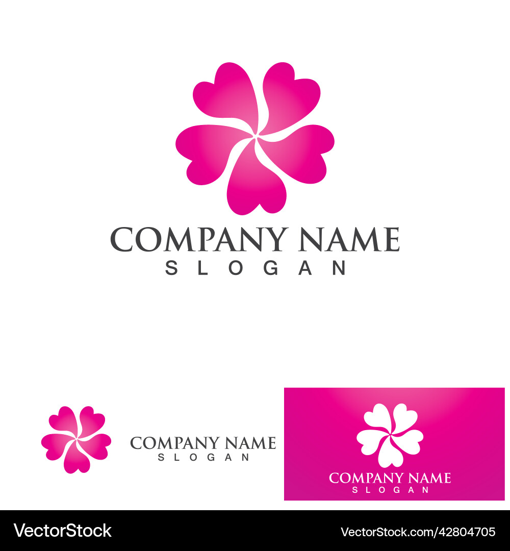 Flower logo design template Royalty Free Vector Image
