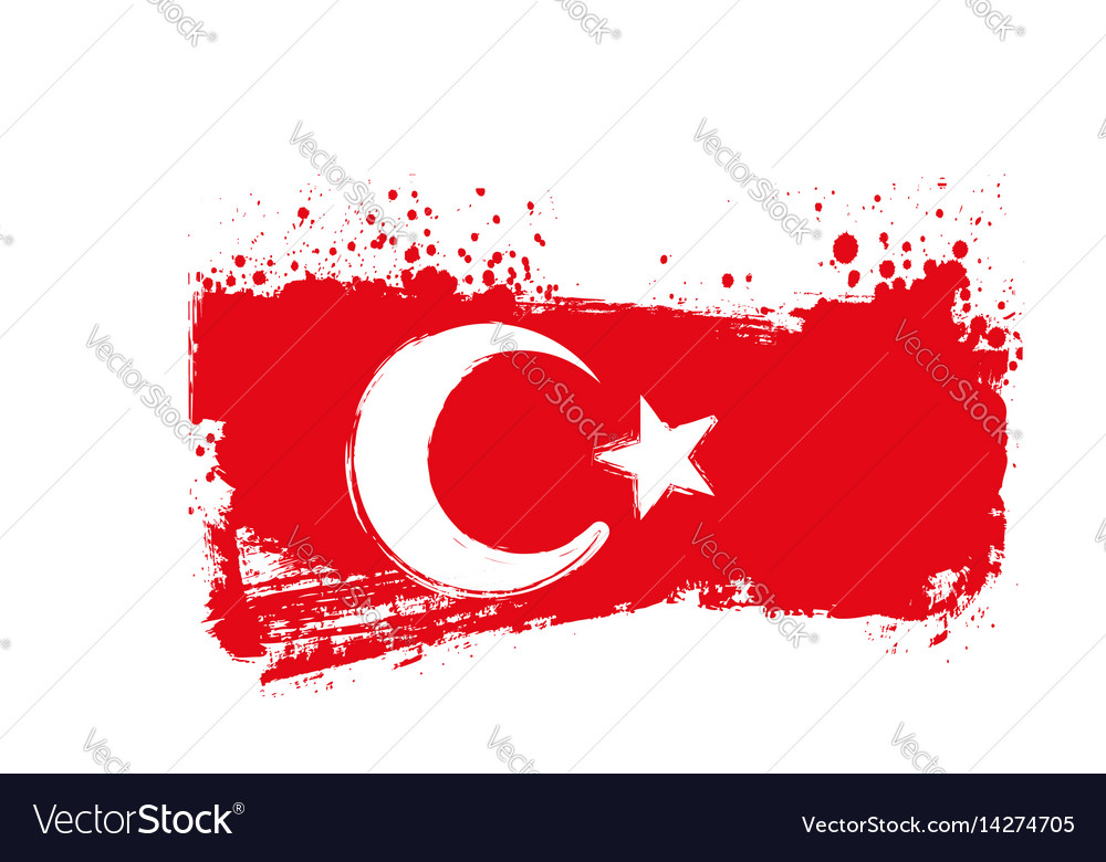 Grunge turkey flag