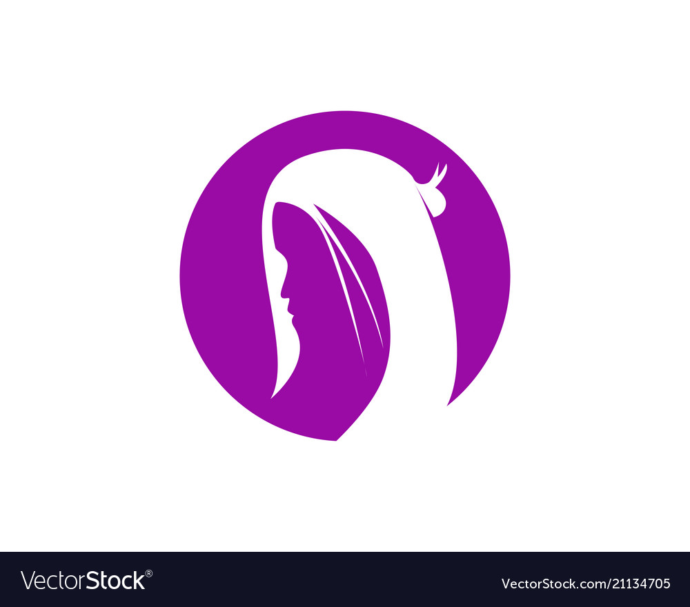 Hair woman and face logo symbols