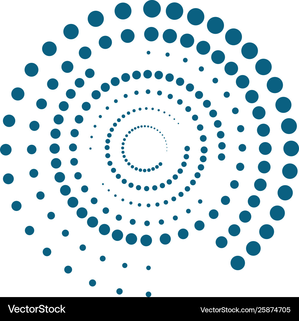 Halftone circle dots Royalty Free Vector Image