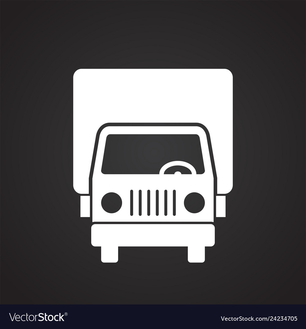 Truck icon on background for graphic and web Vector Image