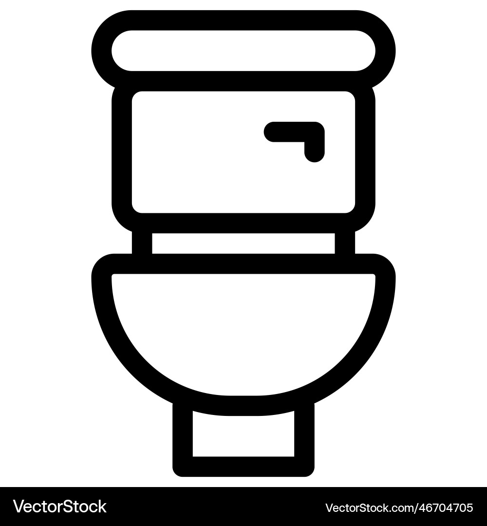 Western toilet or commode with flush feature Vector Image