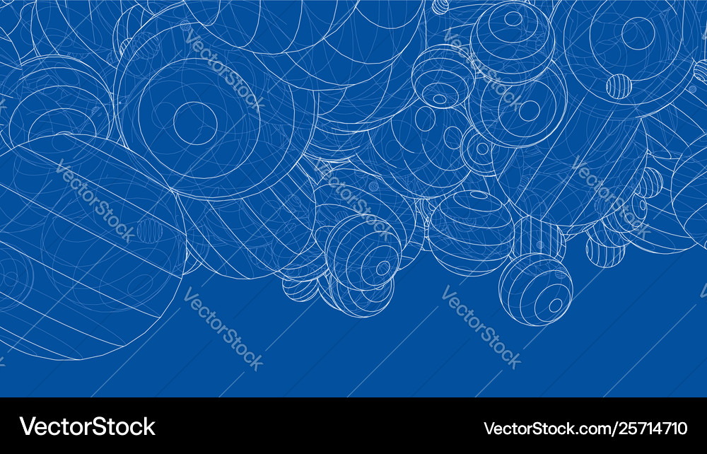 Abstract spheres background Royalty Free Vector Image