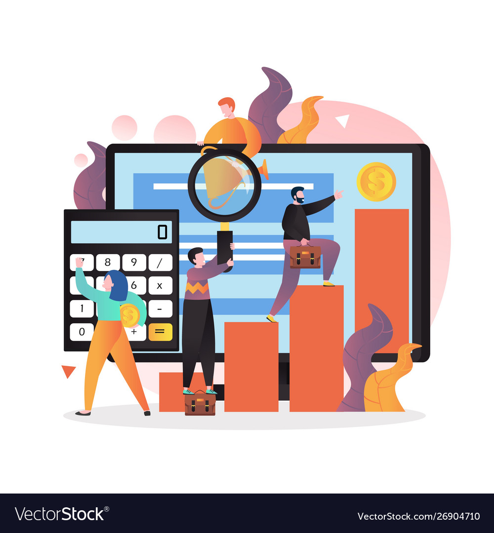 Analyst Concept For Web Banner Website Royalty Free Vector