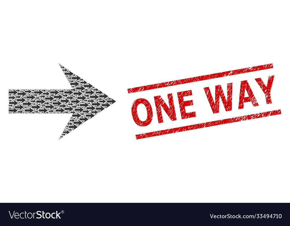 Arrow right recursion mosaic items vector image Arrow right recursion mosaic items