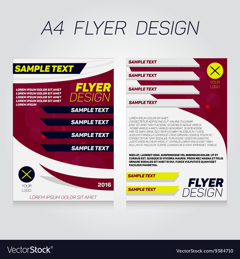 brochure flier design template concert royalty free vector