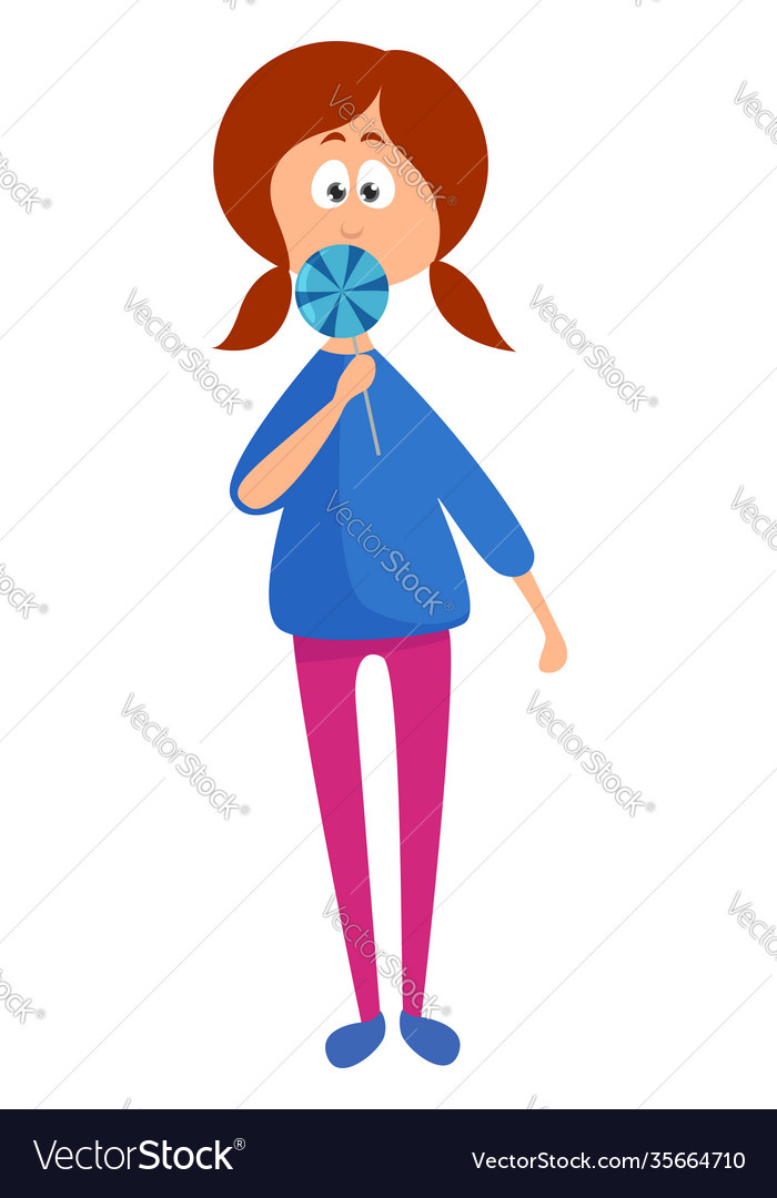Candy lover on a white background Royalty Free Vector Image