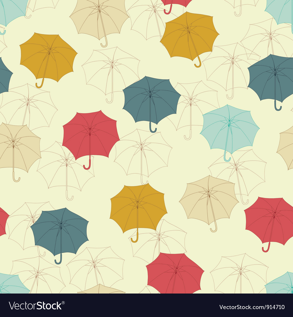 Charming Raindrop Umbrellas Pattern